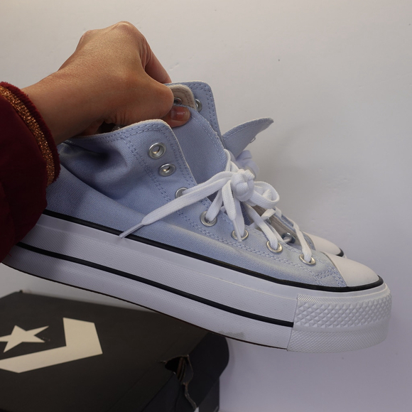 Women's Converse Chuck Taylor All Star Lift High Top Canvas Light Blue Size 9 - Picture 12 of 14
